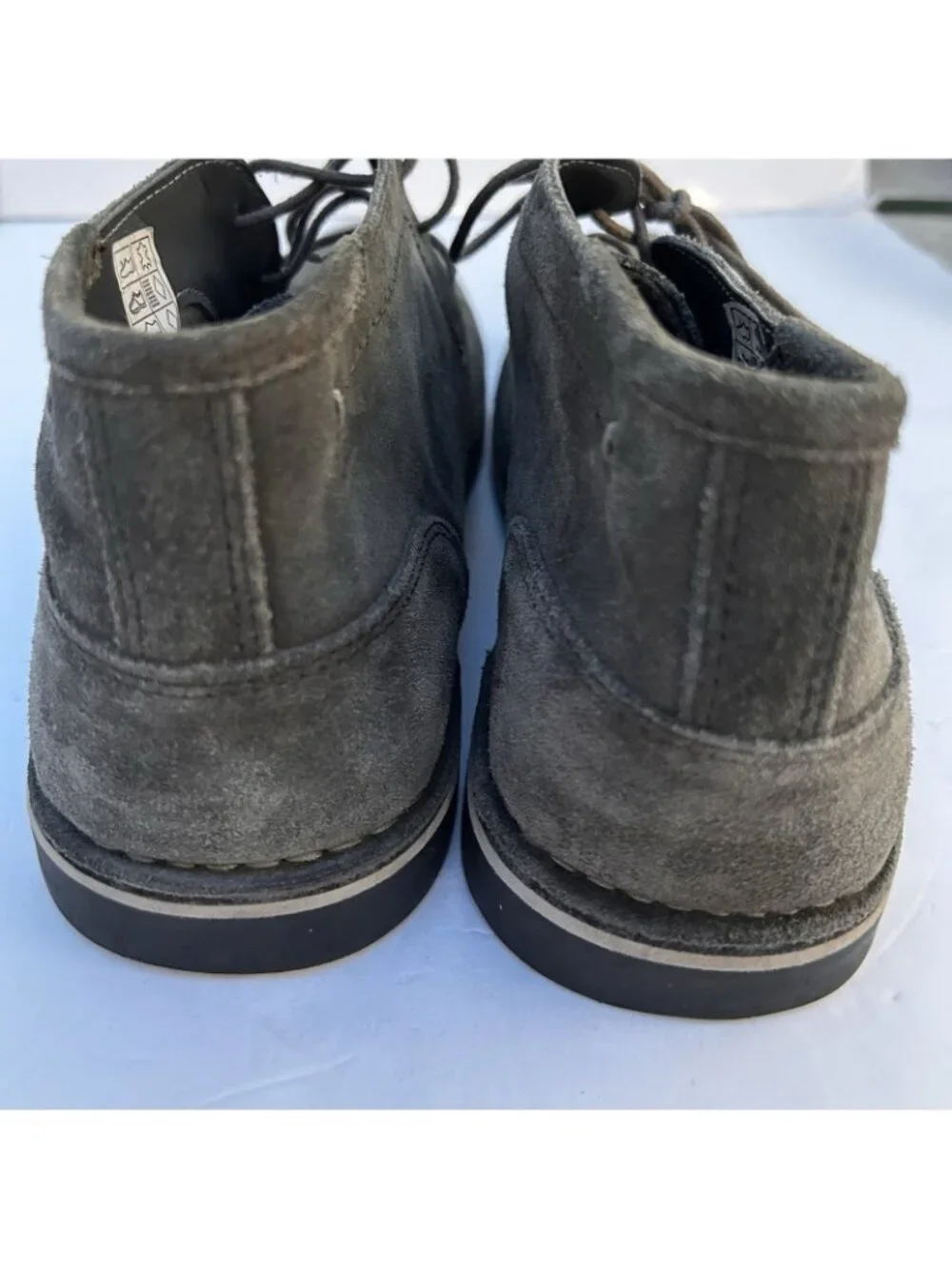 Steve Madden Gray Suede Leather Chukka Boots Mens Size 10 Outdoor Lace Up